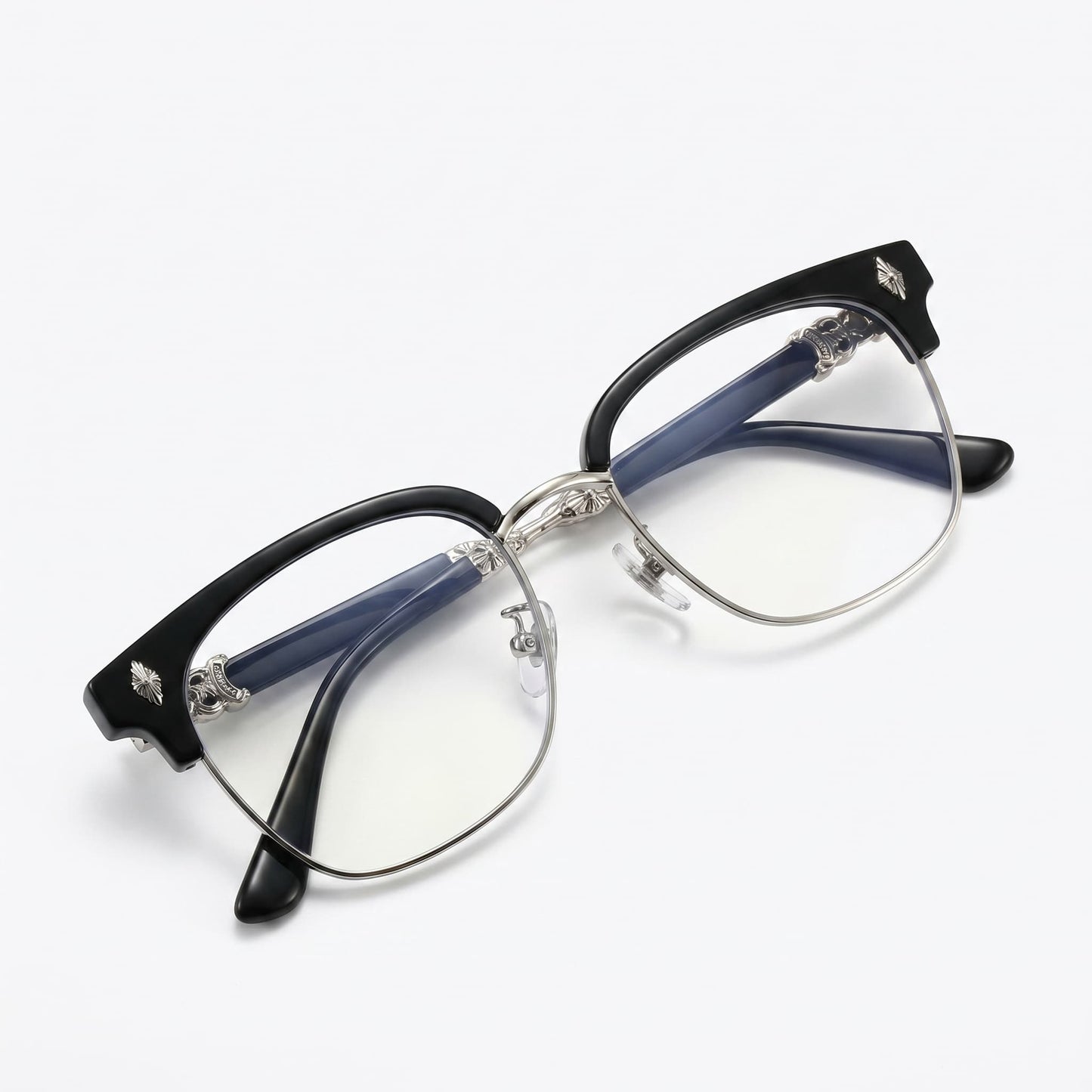 Chrome Hearts Black/Silver – UV400 + BlueProtect