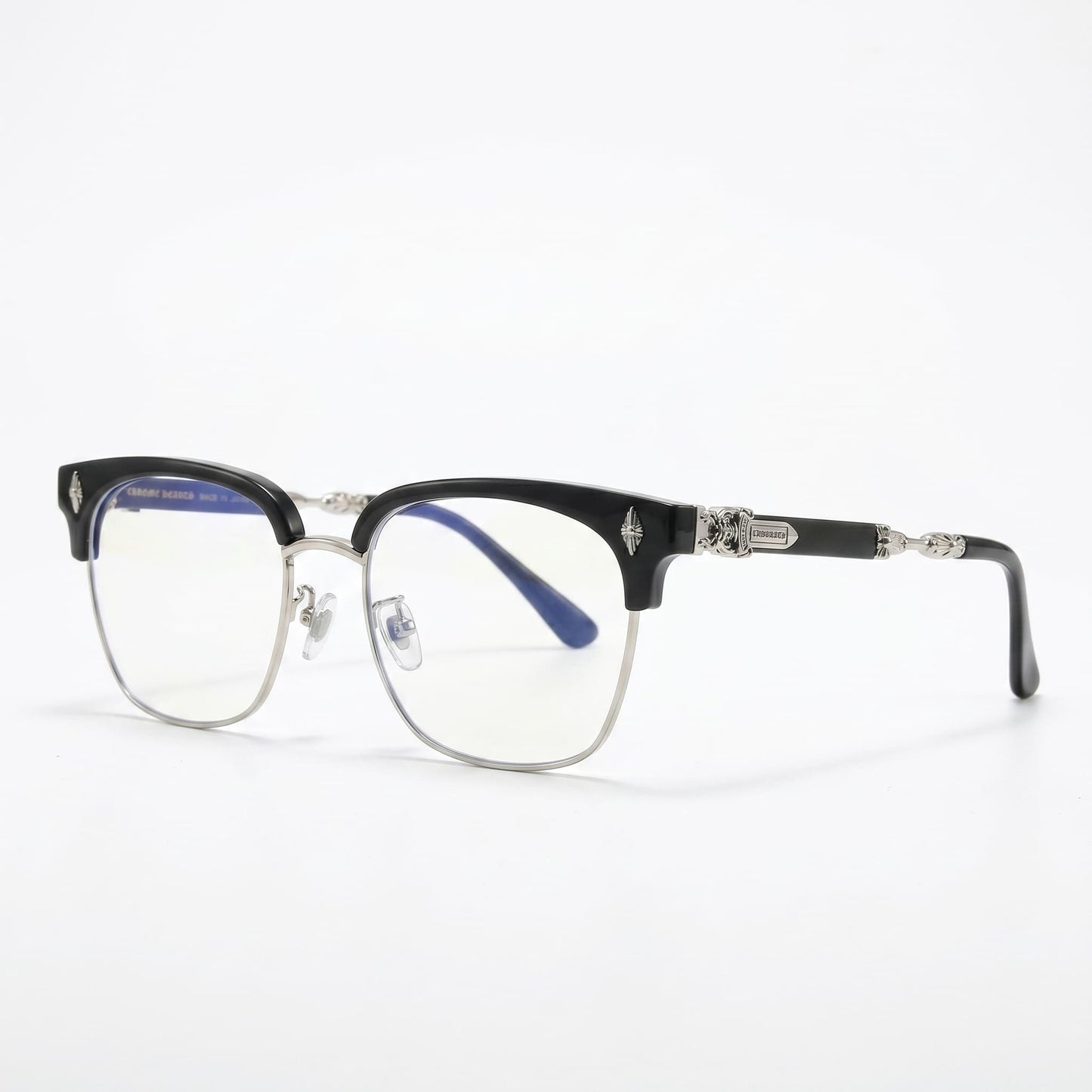 Chrome Hearts Black/Silver – UV400 + BlueProtect