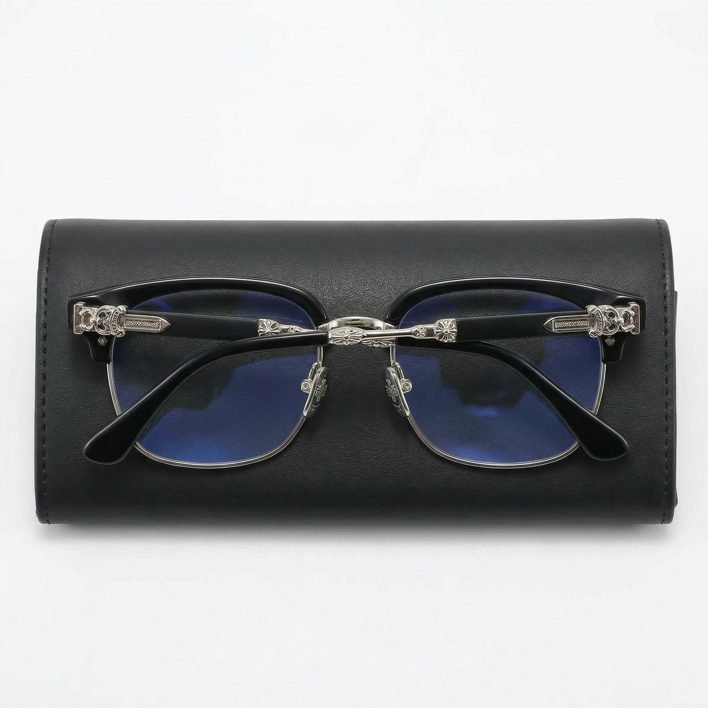 Chrome Hearts Black/Silver – UV400 + BlueProtect