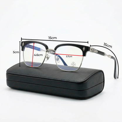 Chrome Hearts Black/Silver – UV400 + BlueProtect